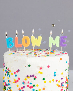 Kakelys: "BLOW ME" - Fargerik