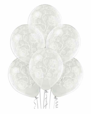 Lateksballonger (6stk): Roser - 30cm