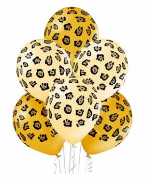 Lateksballonger (6stk): Leopard Mønster - 30cm