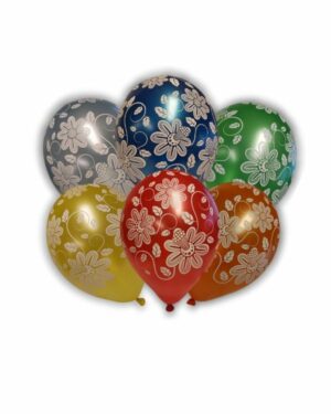 Lateksballong: Blomster - Flere farger - 30cm - Per stk