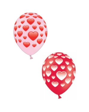 Lateksballong: Hjerter - 30cm - Flere farger - Per stk