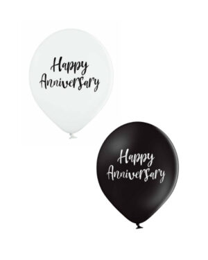 Lateksballong: "Happy Anniversary" - 30cm - Flere farger - Per stk