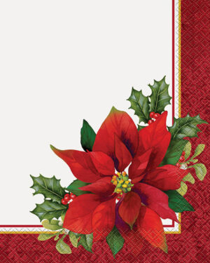 Servietter (16stk): Julestjerne - 12.5cm