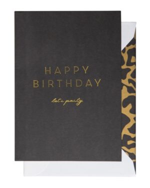 Kort: "Happy Birthday, Lets Party" - A6
