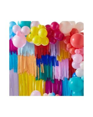 Backdrop: Ballonger og Serpentiner - Fargerik