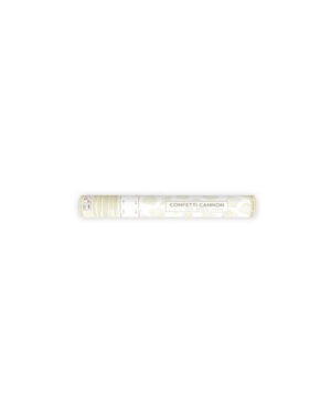Konfettikanong / Partykanon: Kremfarget roseblader - 40cm