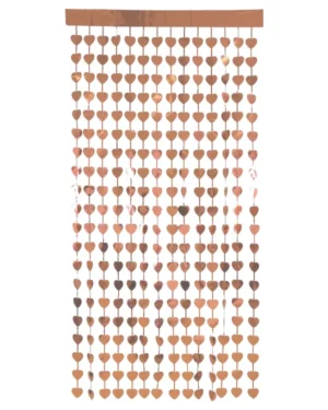 Backdrop / Tassel: Frynset med Hjerter - Gull - 2x1m