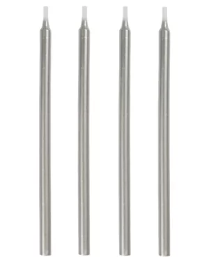 Kakelys (12stk): Sølv - 13cm