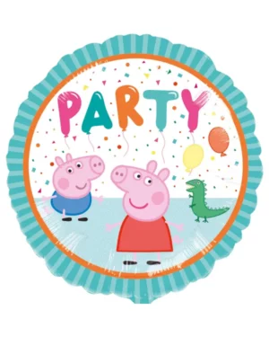 Folieballong: Peppa Pig med venner - Rosa & Rød - 45cm