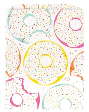 Gavepose / Godteripose: (8stk) Donut - Fargerik