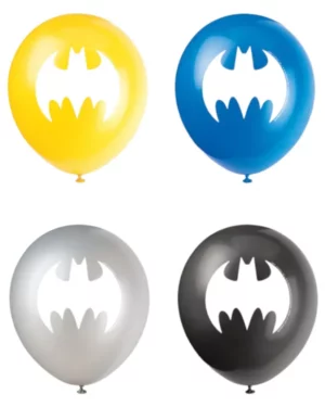 Lateksballonger (8stk): Batman signal - Flere farger - 30cm
