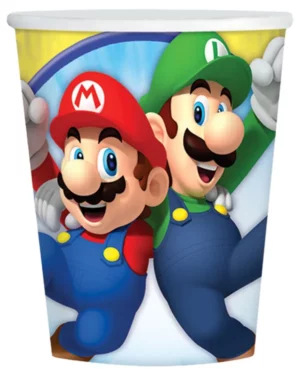 Kopper (8stk): Super Mario - Rød & Blå - 250 ML