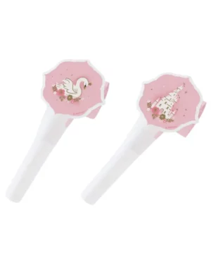 Fløyter / Blåsere (8stk): Prinsesse - Slott & Svaner - Rosa - 30cm