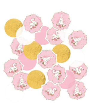 Konfetti (14g): Prinsesse - Slott & Svaner - Rosa