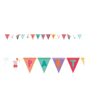Girlander: "Party" - Peppa Pig - Rosa & Rød - 330 cm