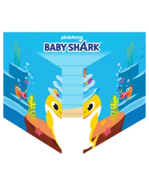 Invitasjoner (8stk): Baby Shark - Flerfarget