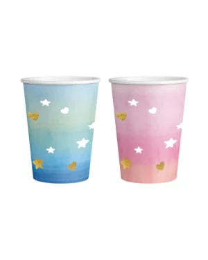 Kopper (8stk): Oh Baby Girl / Boy - Blå / Rosa - 250 ML