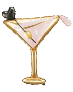 Folieballong: Martini Glass - Fargerik - 126 x 93cm