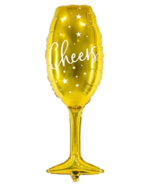 Folieballong: 'Cheers'' - Gull - 28x80cm