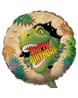 Folieballong: "Happy Birthday" Dinosaur - 45cm