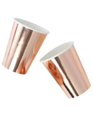 Kopper (8stk): Rosegull - Rosegull - 9cm H x 8cm B