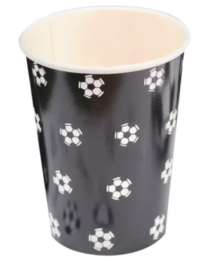 Kopper (8stk): Fotballer - svart - 9cm H x 8cm B