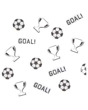 Konfetti (13gstk): Fotball "Goal" - hvit