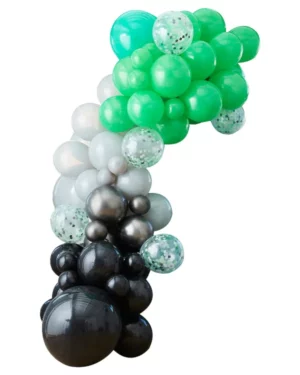 Ballongbue: Game - Bue med konfettiballonger - Gjør-det-selv (DIY) sett - Svart - 5m