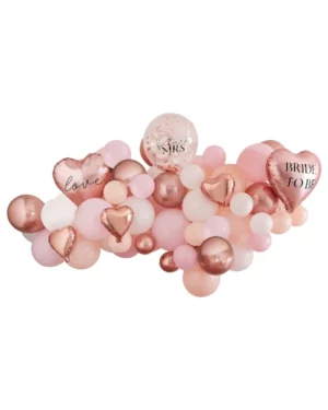 Ballongbue: Rosegull HEN party - Iriserende - Gjør-det-selv (DIY) sett - 3m