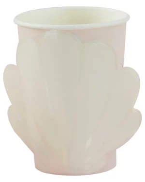 Kopper (8stk): Iriserende skjeld - Havfrue - Iriserende - 9cm H x 8cm B