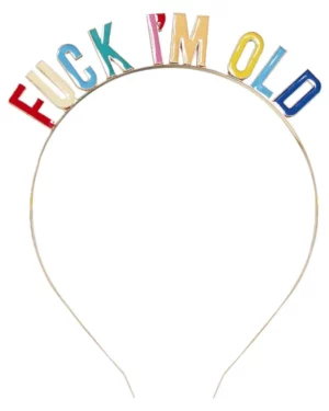 Hodepynt / Hårbøyle: «Fuck You’re old» - Fargerik - 163mm H x 133cm B