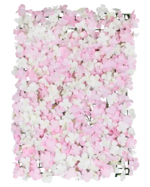 Backdrop: Fliser - Botaniske Rosa og hvite blomster - Rosa, hvit - 60cm H x 40cm B
