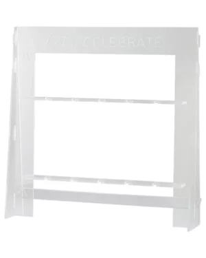 Stativ: Bobler - 10 glass - Klar akrylisk - Gjennomsiktig - 58cm H x 56cm B