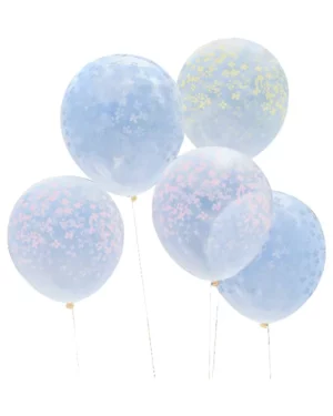 Lateksballonger  (5stk): Blomster trykk - Fargerik - 30cm