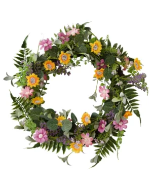 Blomster / Dekorasjoner: Sommerblomster til døren - Fargerik - 40cm