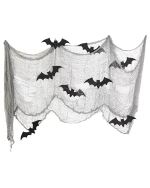 Dekorasjonssett: Netting med flaggermus -- 457 x 60,9cm