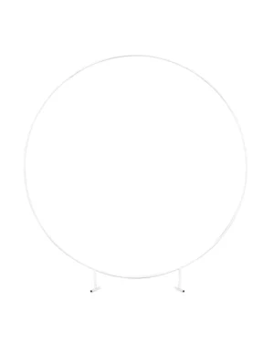 Backdrop stativ: Rund - Hvit - 2m