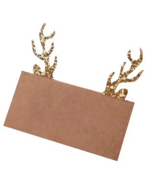 Bordkort (10stk): Reinsdyr - Brun - 8 x 4cm