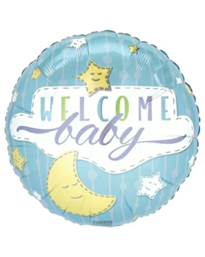 Folieballong: 'welcome baby''- 43cm