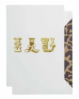 Kort: "ILU" - A6 - Hvit, Gull
