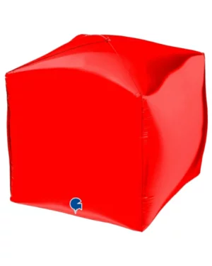 Folieballonger: Firekantet - Rød - 38cm