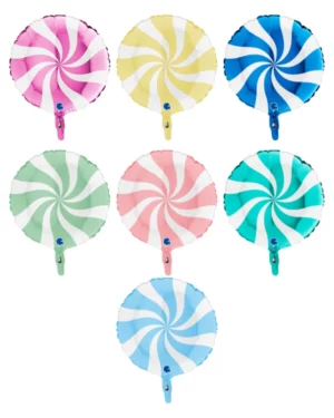 Folieballonger: Swirly - Flere farger- 45cm